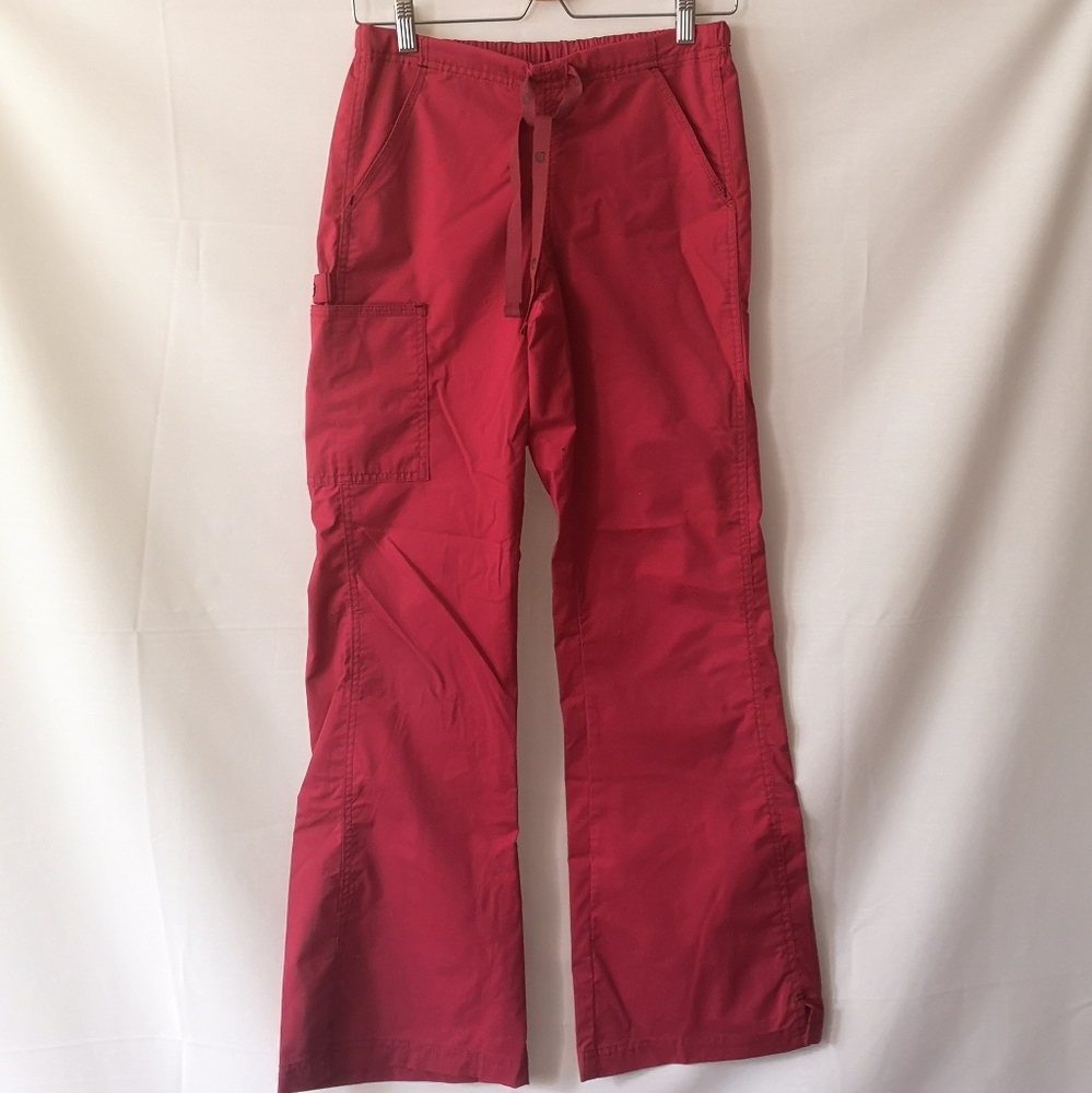 NWOT WonderWink Women's Scrub Pants RED ExtraSmall